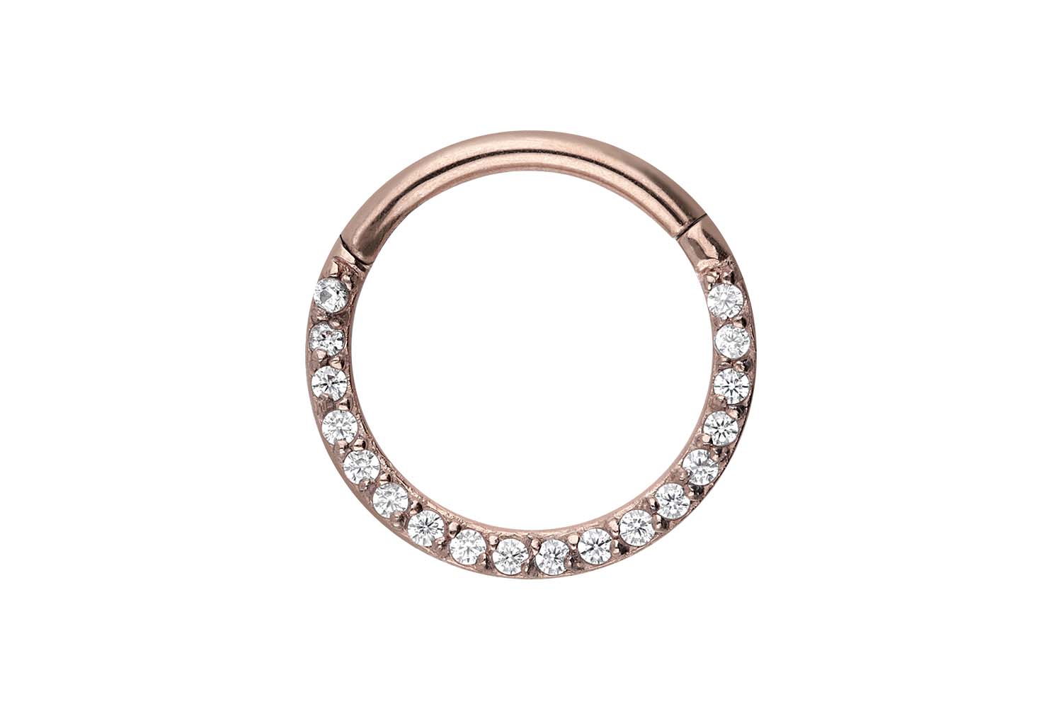 Chirurgenstahl Segmentring Clicker Piercing EINGEFASSTE KRISTALLE